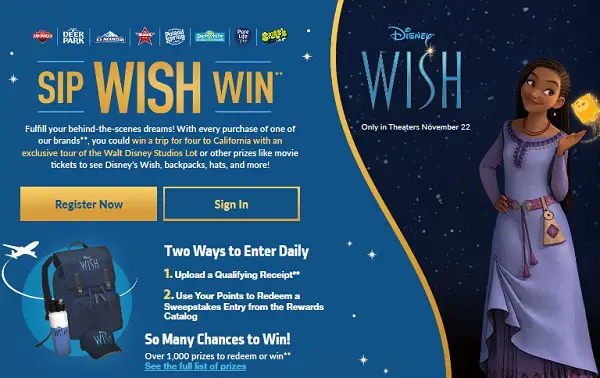 BlueTriton Brands Rewards Drop Sweepstakes: Win Trip to Walt Disney Studios Lot or More!