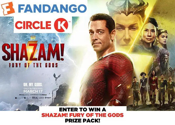 Circle K’s Shazam! Fury of the Gods Movie Tickets Giveaway (25 Winners)