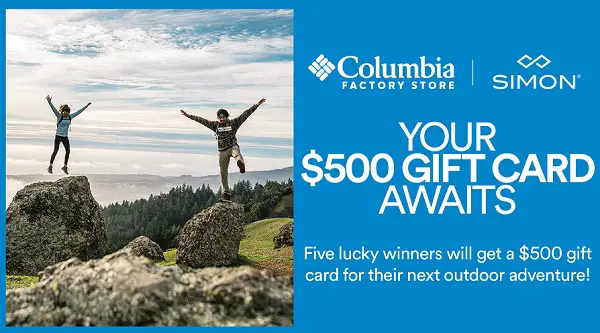 Simon Columbia Sportswear Giveaway 2023: Win $500 Gift Card (5 Winners)