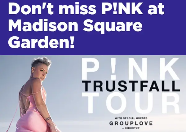 SiriusXM Pink TRUSTFALL Tour Giveaway