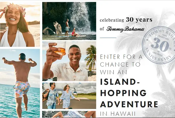 Tommy Bahama Sweepstakes: Win a Trip to Hawaii, $200 Tommy Bahama Gift Cards