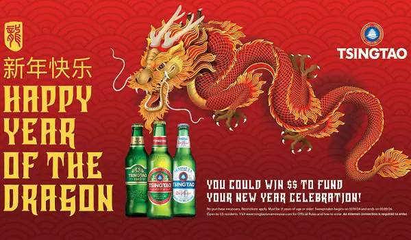 Tsingtao 2024 Lunar New Year Giveaway: Win $1000 Visa Gift Card