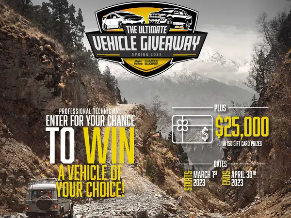 Ultimate Vehicle Giveaway 2023: Win Vehicle of Your Choice or $25000 in free gift cards!