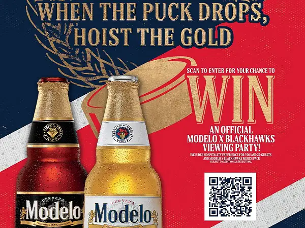 Modelo x Blackhawks VIP Viewing Party Giveaway: Win hockey Game View & Merchandise