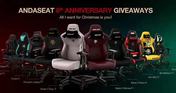 AndaSeat Christmas Giveaway: Win Free Gaming Chairs