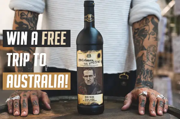 19 Crimes Partners in Wine Label Sweepstakes: Win a Free Trip to Australia