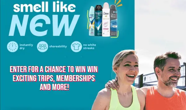 Unilever Dry Spray Sweepstakes: Win a Free Trip Or Instant Win Prizes!