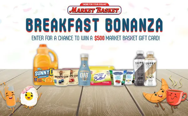 Market Basket's Breakfast Giveaway: Win $500 Gift Card (5 Winners)