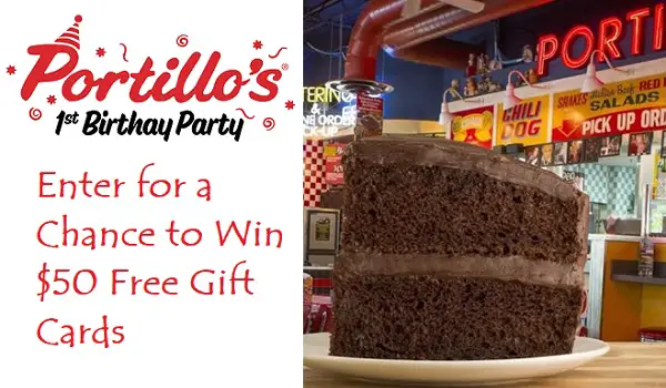 Joliet’s First Birthday Giveaway: Win $50 Portillo’s eGift Card