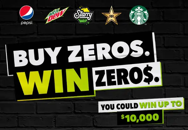 Win Pepsi Zeros Sweepstakes: Win $10000 Cash Prepaid Gift Cards