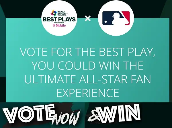 MLB 2023 WBC Best Plays Sweepstakes: Win Free MLB All-Star Game Tickets & More (4 Winners)