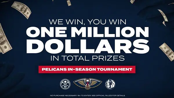 New Orleans Pelicans NBA $1 Million Cash Giveaway: Win $10,000 in Cash (100 Winners)