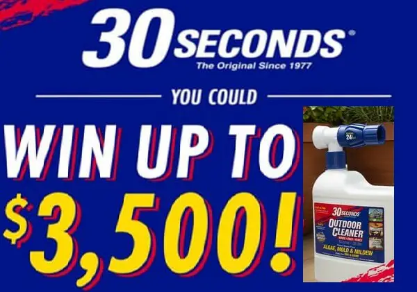 Win Free 30 Seconds Cleaners Products & $3,000 Cash Giveaway (4 Winners)