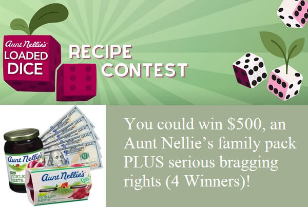Aunt Nellie’s Recipe Contest: Win $500 Cash Prize, Free Products & More (4 Winners)