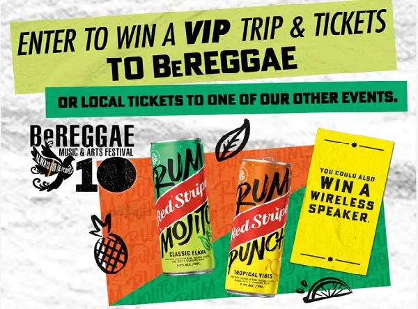 Red Stripe Bereggae Festival Trip Giveaway: Win a Trip, Tickets & Free JBL Bluetooth Speakers