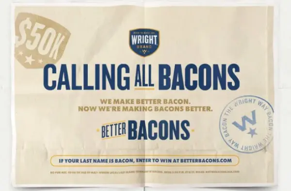 Better Bacons Contest: Win $10000 Cash (4 Winners)