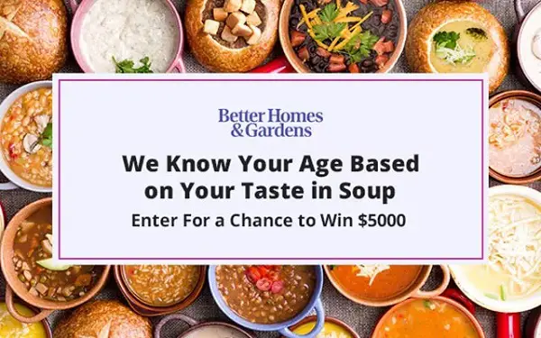 BHG Fall Soup Quiz Sweepstakes: Win $5000 For Groceries and Cookware!