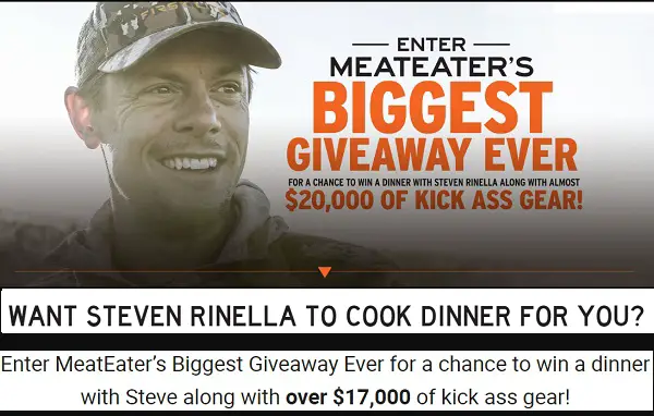 MeatEater Big Game Sweepstakes: Win Free Dinner with Steven Rinella & Hunting Gear