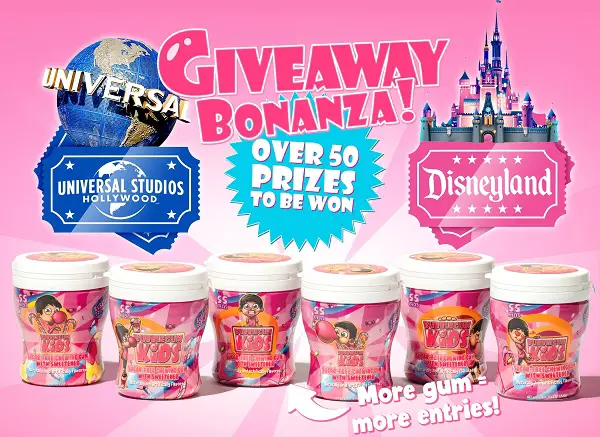 Bubblegum Kids Giveaway: Win Universal Hollywood or Disney Vacation & More (50+ Prizes)