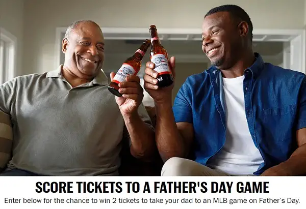 Bud Father’s Day Giveaway: Win Two Tickets for MLB Game! (9 Winners)