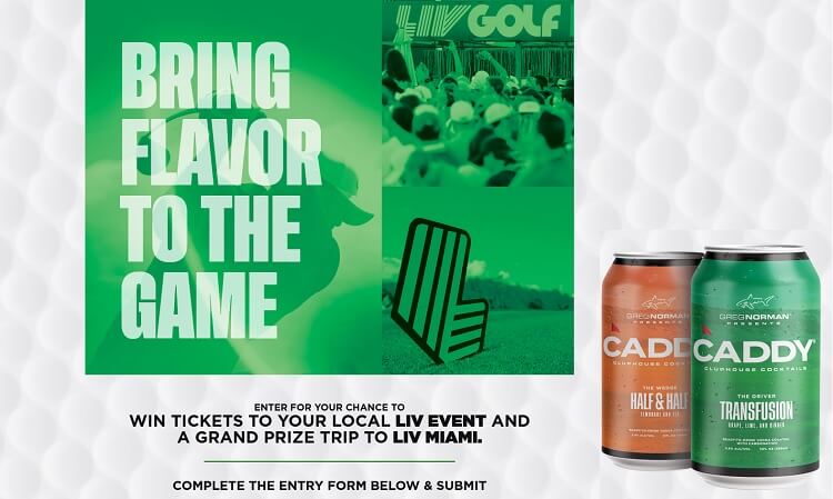 Caddy Cocktails LIV Golf Sweepstakes