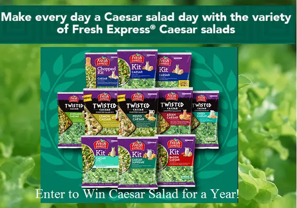 Fresh Express Caesar Salad Giveaway: Win Free Salads for a Year, $500 Gift Card, Grill & More