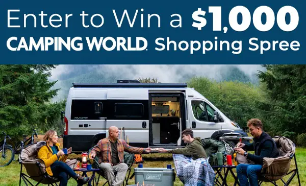 Camping World $1000 Free Shopping Spree Giveaway (Monthly Winners)