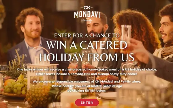 CK Mondavi Diamond Anniversary Sweepstakes: Win a Chef-catered Dinner for Six at home!