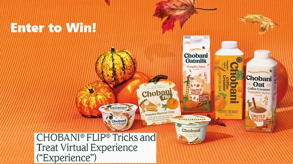 Chobani Tricks or Treat Halloween Giveaway: Win Free Chobani Products