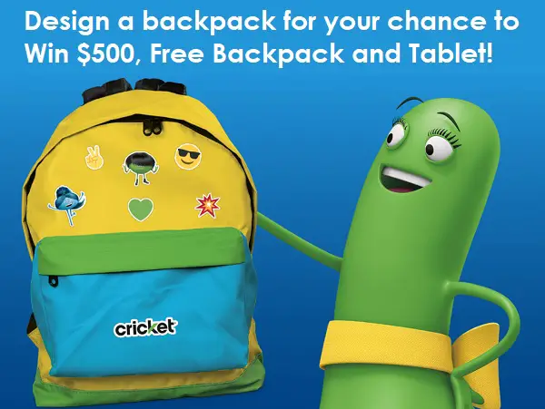 Cricket Wireless Backpack Design Contest: Win Cash, Free backpacks and Tablets (5 Winners)