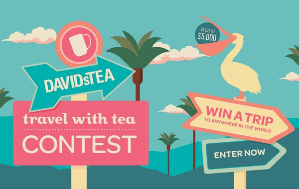 DAVIDsTEA Trip Giveaway: Win a $5,000 Free Travel Voucher