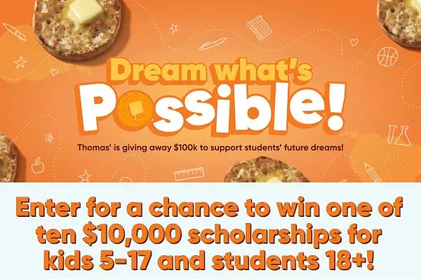 Dream What’s Possible Sweepstakes: Win $10,000 Free Scholarships (10 Winners)