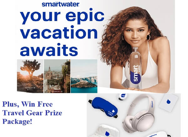 Drink Smartwater Summer Giveaway: Win Free Vacation & Merchandise Items