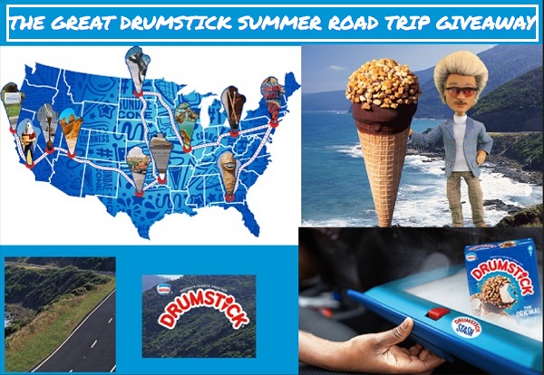 Drumstick Road Trip Giveaway: Win $25K Cash, Free Ice Cream for a Year & More