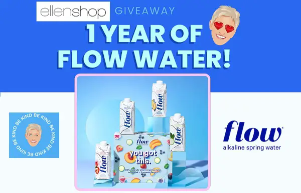 Ellenshop Flow Water Giveaway: Win 1-Year Supply of Free Alkaline Water