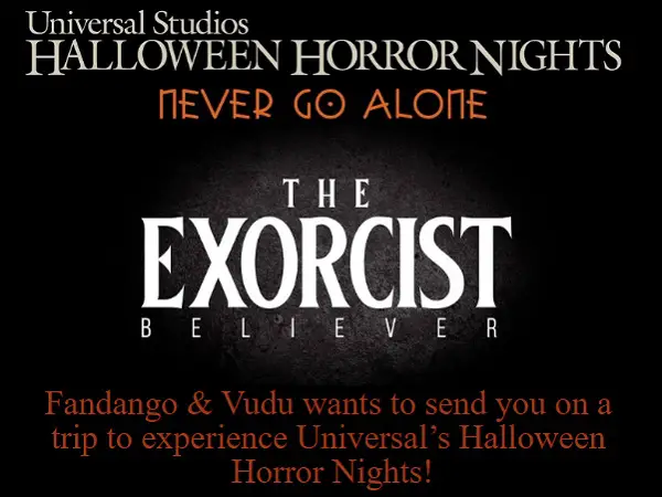 Fandango and Vudu Halloween Sweepstakes: Win A Trip to Experience Universal’s Halloween Horror Nights!