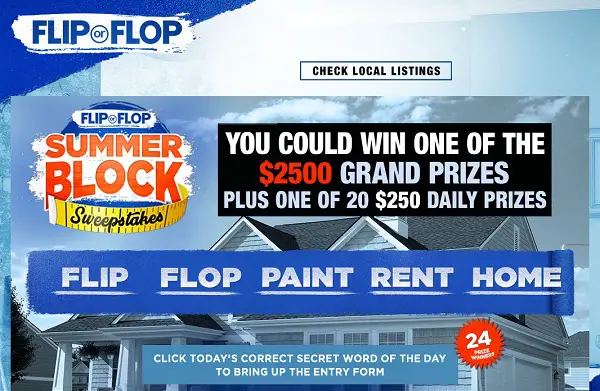 Flip Or Flop Summer Giveaway: Win Cash up to $2,500 in Free American Express Gift Cards