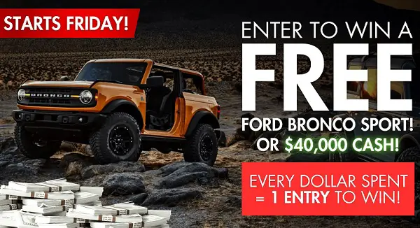 Vintage Boho Bags Ford Car and Cash Giveaway: Win 2023 Ford Bronco Sport Or $40k Cash