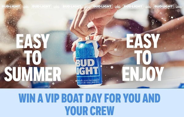 Budlight Easy On The Water Boat Giveaway (4 Winners)