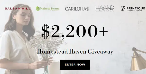 Homestead Haven Giveaway: Win $2200 in Free Home Decoration or Gift Cards!