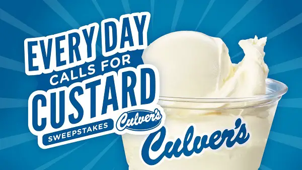 Every Day Calls For Custard Sweepstakes: Win Culver’s T-Shirt and Coupon! (Daily Winners)