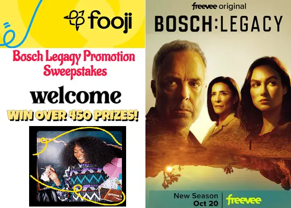 Fooji Freevee Bosch Legagy Giveaway: Win Free Michael Connelly Books & Watch Party Gear