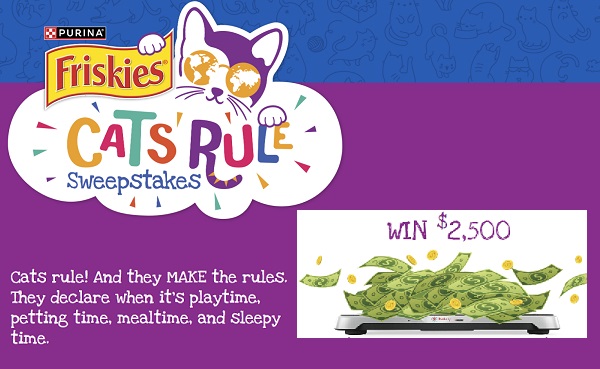 Nestle Purina Petcare Friskies Giveaway: Win $2,500 Free Cash & Pet Supply (3 Winners)