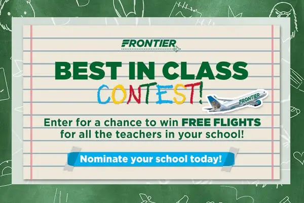 Frontier Airlines Best In Class Contest: Win Free Flights for 100