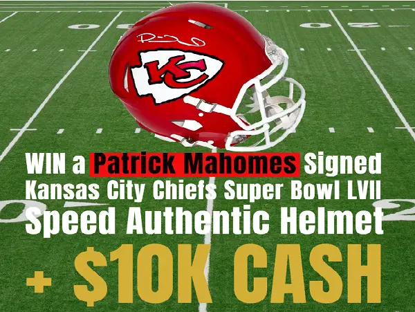 Give Me Wins Patrick Mahomes Super Bowl Helmet & $10K Cash Giveaway