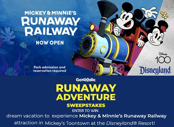 GoNoodle Mickey & Minnie's Runaway Railway Adventure Sweepstakes