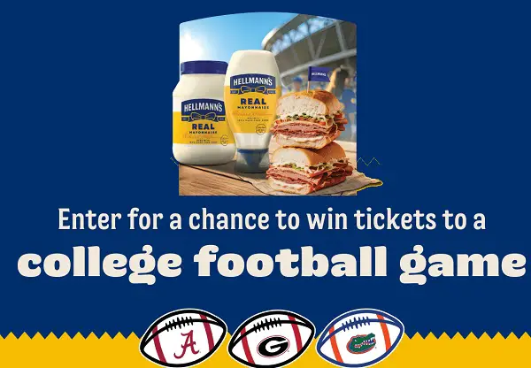 Hellmann’s Game Day Ready Sweepstakes: Win Football Tickets, Cash & Publix Gift Cards [21 Winners]