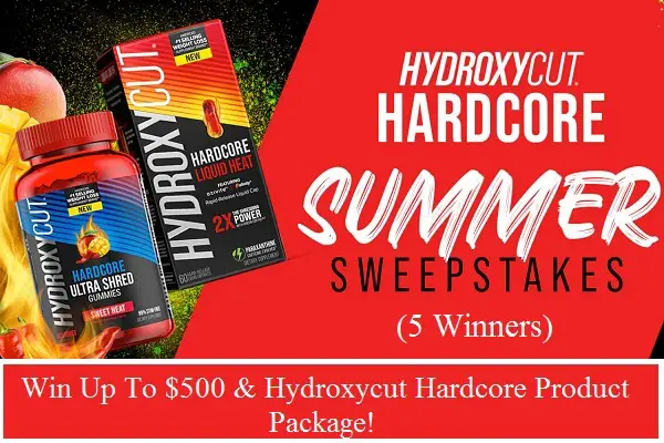 Hydroxycut Hardcore Summer Sweepstakes: Win Cash Prizes up to $500 & Free Fitness Products