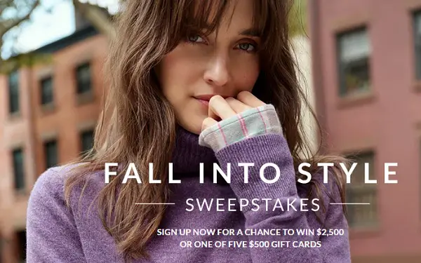 Lands’ End Fall into Style Sweepstakes: Win $2500 cash or Land's End gift cards!