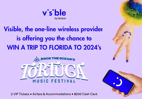 Win Trip to 2024 Rock the Ocean's Tortuga Music Festival!